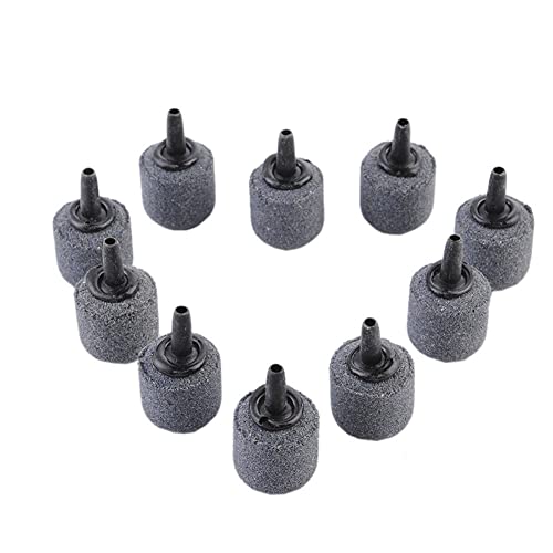 Air Stone Cylinder Bubble Diffuser Airstones for Aquarium 0.8/0.9inch Diffuser Release Tool for Nano Air Pumps Small Buckets and Fish Tanks - size: 10P