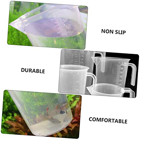 3 Pcs Aquarium Measuring Cup Triangle Spout Fish Tank Scale Cup Water Changing Fish Catching Tool