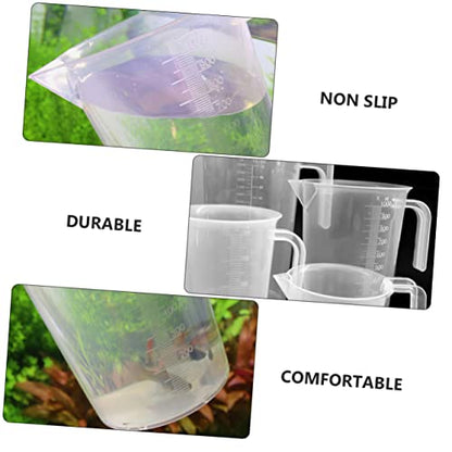 3 Pcs Aquarium Measuring Cup Triangle Spout Fish Tank Scale Cup Water Changing Fish Catching Tool
