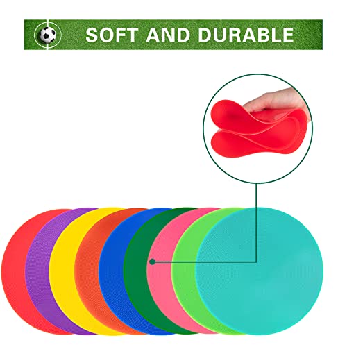 Non Slip Rubber Floor Markers 4 Inch 9 Inch 10 Inch | Multicoloured Poly Dots are suitable for football training and agility drills Marking positions in dance studios - style: 10inch 18pcs