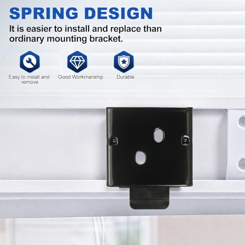 uxcell 4-Pack Metal Mounting Brackets Roller Blind Buckles, Universal Replacement Brackets for Indoor/Outdoor Roller Shade Vertical Blinds Accessory, Black