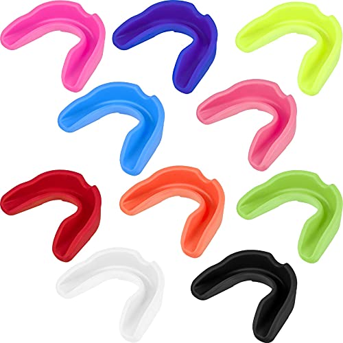 BBTO 20 Pcs Football Mouthguards Bulk - Youth & Adult Mouth Guard No Boil Mouthpiece Adult Youth Soft Mouth Guard for Lacrosse Basketball Hockey Wrestling - color: Vivid, size: L