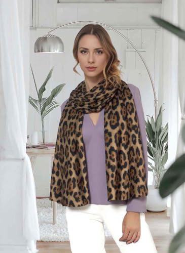 Xyueanlo Scarfs for Women Lightweight Scarves Fashion Print Floral Pattern Head Scarf Wraps Shawls - color: Gold Black