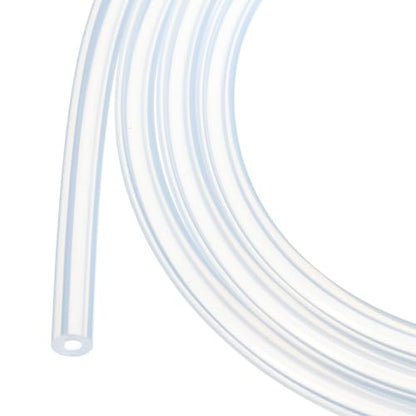 1m(3.3ft) 2mm(0.08") ID x 5mm(3/16") OD Silicone Tubing Clear Industrial Plastic Tubing Pure Silicone Hoses for Pump Siphoning Draining Irrigation Brewing - color: Clear, size: 0.08" x 3/16"