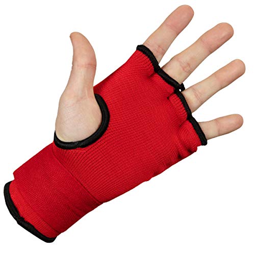 Title Boxing Attack Nitro Speed Wraps 2.0 - Boxing Wraps, Quick Wraps Boxing, Boxing Hand Wraps, Hand Wraps for Boxing Gloves, MMA Gloves, Wrist Wraps Boxing, Muay Thai Hand Wraps, Knuckle Protection - color: Red/Black, size: Youth