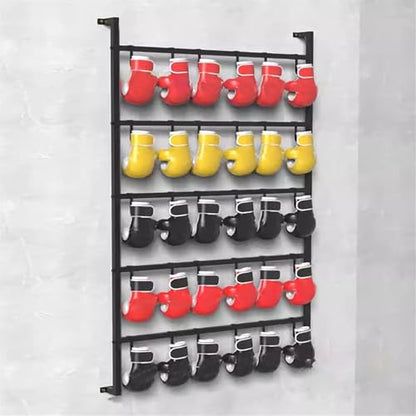 Commercial Retail Display Rack, Large Boxing Glove Dryer for Boxing Gym/Fitness Studio/Training Classroom, Black Powder Coated Storage Rack with Metal Hook,115x170cm/29.5x66.9 - size: 115x170cm/29.5x66.9
