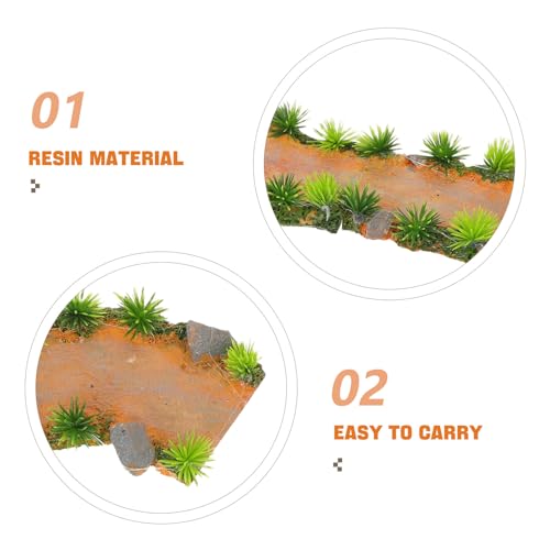 ABOOFAN 3pcs Aquarium Mini Resin Stone Steps Curved Pathway Bridge Ornaments Micro Landscape Fish Tank Decorations for Fairy Garden Accessories