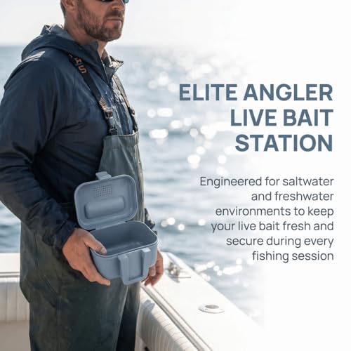 Fishing Bait Boxes - Water Proof Live Bait Container for Shrimp, Portable Bait Holder for Freshwater & Saltwater Fishing (Grey, 3.54×3.15×2.24in)‌
