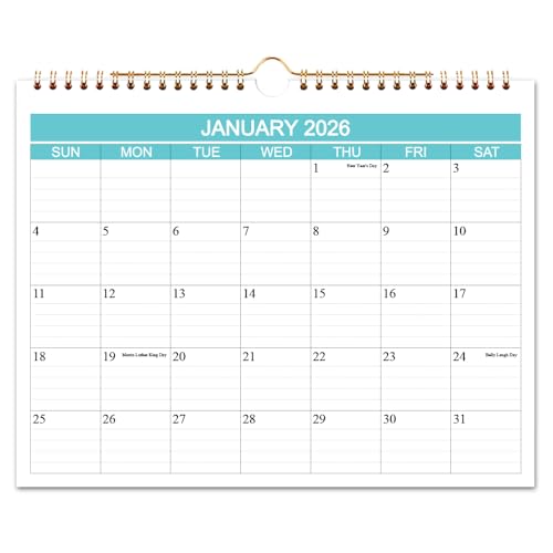 Calendar 2026-2027 - Wall Calendar Runs from Apr 2026 to June 2027-15 Monthly Calendar with Thick Paper for Planning and Organizing for Home or Office, Calender Planner, 8.5 x 11 In 2026 27 Calendars - color: Teal