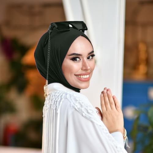 para life Snap Hijab for Women, Breathable Instant Hijabs|Standard Size Stretchable Cotton Sandy|Jersey Undercap - color: Khaki