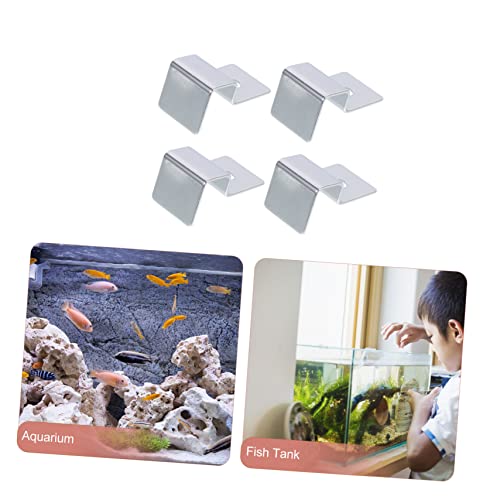 SaditY 16 Pcs Support Frame 55 Gallon Fish Tank Fish Tanks lid jar lids frag Rack Aquariums Glass Cover Clip Fish Tanks Cover Holders Clip Holder Acrylic Fish Mouth Clip Stainless Steel