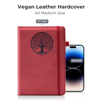 Journal 6 - Writing Notebook for Work & Travel, Women & Men | Press Soft. Smart Work. - color: Red