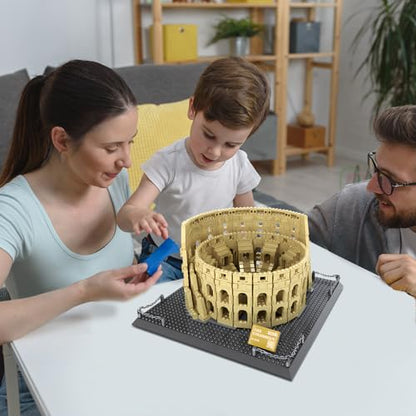 CAXIMSY Roman Colosseum Architecture Model Building Block Sets The Office Landmarks Skyline Set Toys Collection for Adults Kids 1756 Pieces - style: Rome Colosseum Model