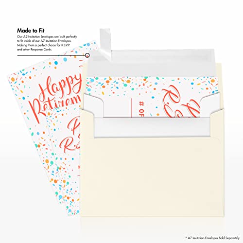 LUXPaper A2 Invitation Envelopes | Peel & Press | 4 3/8" x 5 3/4" | White | 80lb. Text | 500 Qty - color: 80lb. White Peel & Press, size: 500 Qty.