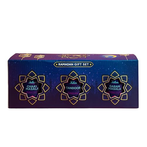 Fadwa Masala 3-Pack Ramadan & Eid Gift Set - Salt & Sugar Free, Authentic Desi Spices for Pakistani & Indian Cooking - No Artificial Ingredients - Gluten Free (Garam Masala, Tandoori, Chaat Masala)