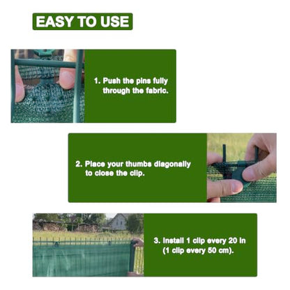 Shade Cloth Plastic Clips, UV Treated | 20 Pack, Color Sand - color: Sand, size: 20 Pack