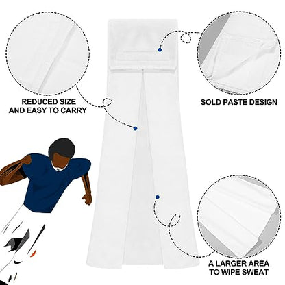 Buryeah 12 Pcs Football Field Towel Closed Loop Accessories Cotton Sports Sweat Towel with Hook and Loop Fastener for Football, Golf, Gym - color: Black, White, Blue