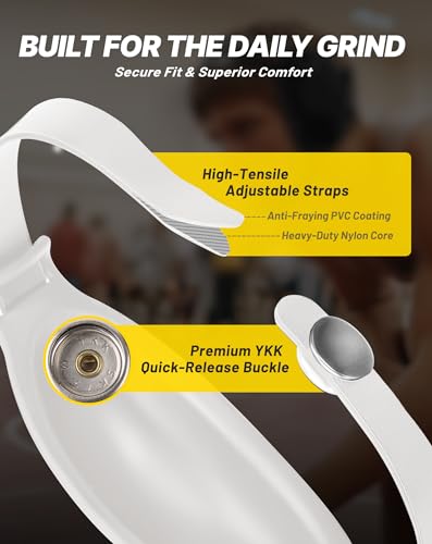 Trymaker Wrestling Headgear Chin Cup Strap Universal, Soft Secure Fit Wrestling Chin Strap for Adults Youth, Non-Slip - color: White