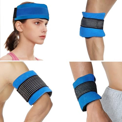 Reusable Ice Gel Pack for Injuries, Soft Cold Pack Ice Wrap Hot Cold Compress Alleviate Inflammation Joint Pain Muscle Soreness, Flexible & Adjustable for Shoulder Elbow Foot Ankle Knee Wrist Leg Neck - color: 9.8" X 4.3" - 1 Ice Pack & Wrap