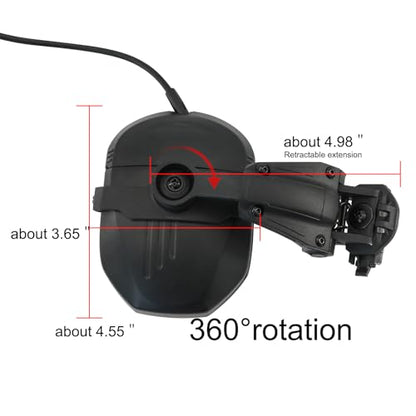 Ear Defender Hearing Protection Safety Earmuffs Noise Reduction with Gel EarPad for Outdoor Sports (BK) - color: Bk