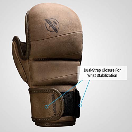 Hayabusa T3 LX Leather MMA Sparring Gloves | Boxing Fight Training, Muay Thai Kickboxing, Heavy Bag Work, Wrist Support, Padded Knuckle, 7oz, Men and Women - size: Medium