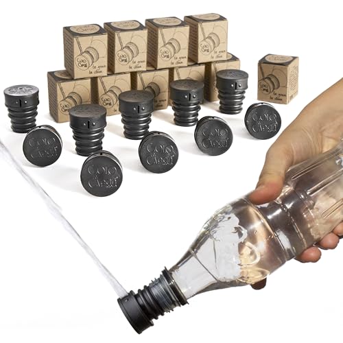 CuloClean Portable Bidet for Toilet, Travel, or Camping. Compatible with Any Plastic Bottle. Discreet, Sanitary or Travel Shower, Attachable Stopper, Backcountry Bidet Nozzle (10pcs, Black)