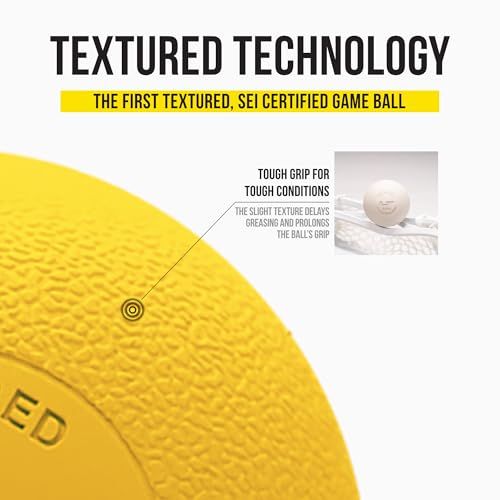 Pearl LT Textured Lacrosse Balls by Guardian Innovations, 10 Pack - SEI Certified Meet NOCSAE Standards for Games. Official Game Balls of Top NCAA Programs, Tournaments and Leagues - Yellow