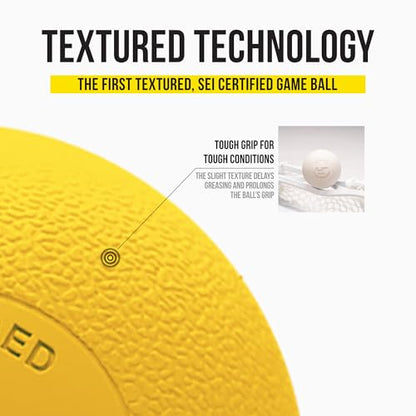 Pearl LT Textured Lacrosse Balls by Guardian Innovations, 10 Pack - SEI Certified Meet NOCSAE Standards for Games. Official Game Balls of Top NCAA Programs, Tournaments and Leagues - Yellow
