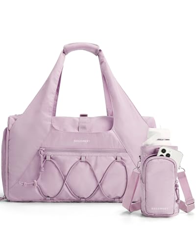 BAGSMART Gym Bag for Women, Lightweight Duffel Bag with Shoe Compartment, Weekender Bags with Wet Pocket, Workout Yoga Tote Bag for Women, Purple - color: Purple