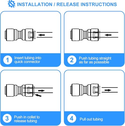 Quick Straight Connector 20PCS 1/4inch to 3/8inch OD Quick Connect Universal Drip Irrigation Tubing Coupling Valve, Connector Locking Fitting for Sprinkler or Drip Irrigation System Parts & Connectors - style: 1/4"-3/8" Straight Reducer(20)
