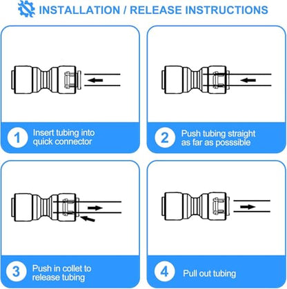 Quick Straight Connector 20PCS 1/4inch to 3/8inch OD Quick Connect Universal Drip Irrigation Tubing Coupling Valve, Connector Locking Fitting for Sprinkler or Drip Irrigation System Parts & Connectors - style: 1/4"-3/8" Straight Reducer(20)