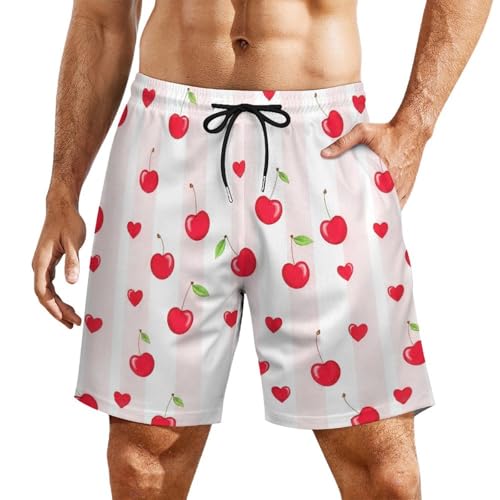 2 in 1 Men's Trunk Shorts Beach Shorts Board Short with Compression Liner - color: Style-1-1, size: Medium
