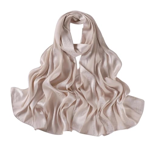 Dbdkejj Women Satin Hijab Bohemian Style Soft Wrap Elegant Foulard Turban Fashion Shawl For Daily Use - color: Color 7