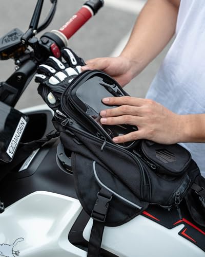 ILM Motorcycle Tank Bag Magnetic Waterproof Touch Screen Phone Pouch BT01 - color: Black
