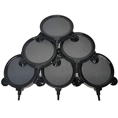 PINVNBY 4.2-Inch Air Stone Disc Bubble Diffuser with Suction Cups for Oxygenation in Fresh/Saltwater Tanks, Ponds, Hydroponic, Aquaponics, and as a Decorative Airstone for Aquariums - size: 6 PCS