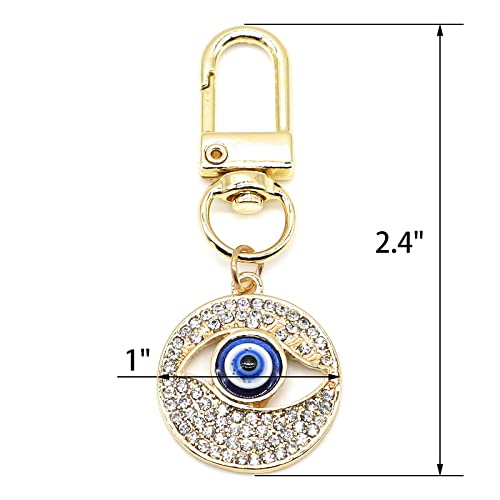 Evil Eye Keychains Car Key Ring Bag Purse Charm for Women Men - Good Luck Amulet Protection - color: I