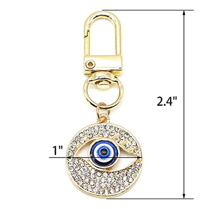 Evil Eye Keychains Car Key Ring Bag Purse Charm for Women Men - Good Luck Amulet Protection - color: I