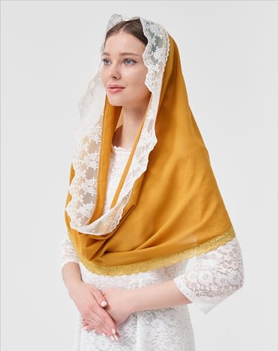 Leimandy Infinity Chapel Veil Hijab Scarf Head Wrap for Muslim V96 - color: Golden