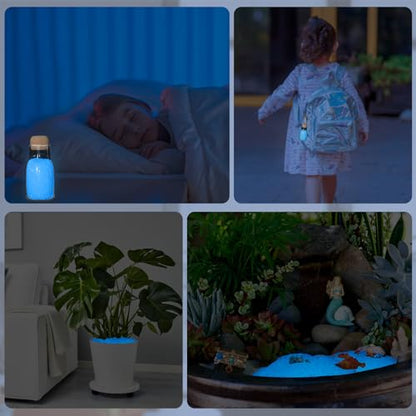 10000pcs 3-5mm Blue Glow Stones Glowing Aquarium Fish Tank Decorations and DIY Craft Luminous Pebbles Glow Sand Gravel Rocks for Vase Fillers - style: Blue