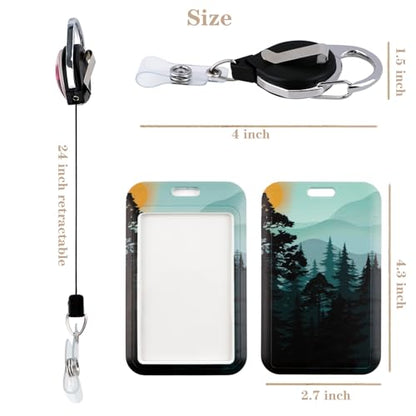Cool Lanyard Retractable Badge Holder Reel Clip Heavy Duty Keychain Neck Lanyard for Keys Men Women Work ID Student Science Teacher, Nature Iceberg - color: Iceberg
