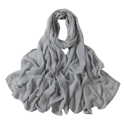 Viscose Cotton Hijab, Modal Linen Shawl, Solid Color Headscarf, 33.5 x 72.8 in / 85 x 185 cm, Thin Breathable Women's Scarf Wrap
