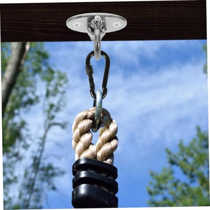Abaodam 1 Set Stainless Steel Swing Hanger with Rotating Plate Versatile Hammock Hardware for Hanging Chairs Swings Sandbag Hooks Easy Installation for Outdoor Furniture