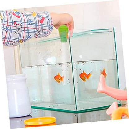 Aquarium Aquascaping Tool Kit 7 Pieces Net Brush Tweezers Scissors Plant Tool Safe for Fish Tank Cleaning Random Color