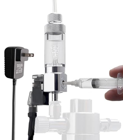 CO2 Bubble Counter with Solenoid Valve and Check Valve for CO2 Generator Water-Filled Version - color: Quick-Plug Water-Filled Version