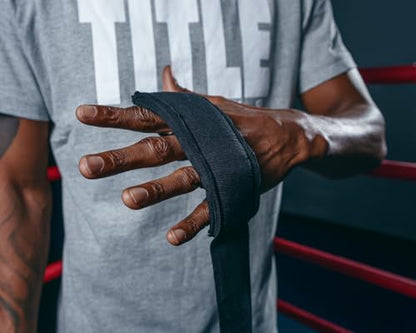 Title Boxing 세미 엘라스틱 533.4cm(210인치) 엑스트라 롱 핸드 랩: 복싱 랩, 복싱 글러브를 위한 핸드 랩, 복싱 핸드 랩, 복싱 장비, 손목 랩 복싱, 엑스트라 롱 핸드 랩 - size: 대형