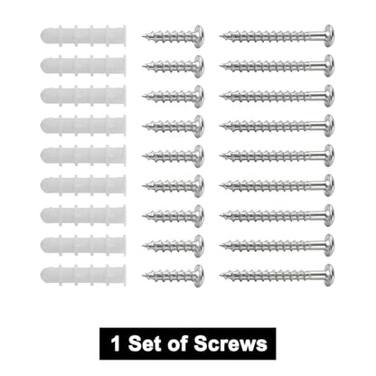 Retractable Baby Gate Replacement Parts Kit, Mesh Dog Gate Full Set Wall Mounting Hardware with Brackets Latches Anchors and Screws (Black)