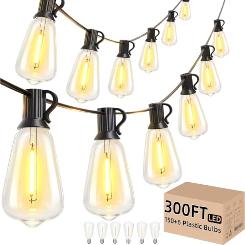 Svater 300 FT Outdoor String Lights LED, Waterproof for Outside Patio - size: 300FT