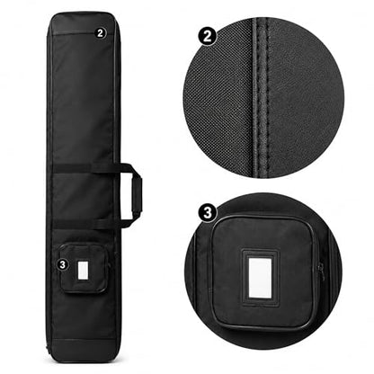 HEMA Sword Bag, 1680D Polyester HEMA Bag for Longsword, Saber, Rapier and Training Weapons, Padded Sword Carrying Case with Shoulder Strap, Black, (Two Sword Basic) - size: Two Sword Basic