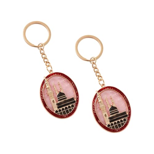 Ramadans Celebration Rings Middle Eastern Inspired Mosque Keychain Pendant Lightweight Zincs Alloy Accessory Traditional Keychain Design