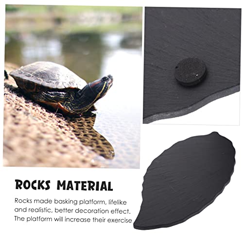 balacoo Realistic Turtle Basking Platform Decorative Reptile Bedding for Turtle Lizard Tortoise